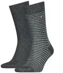 Tommy Hilfiger 2P Men Sock Stripe Dunkelgrau Gr 39/42 Herren