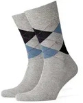 Burlington Manchester Mercerised Cotton Sock Hellgrau Gr 40/46 Herren