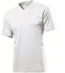 Stedman Classic V-Neck Men T-shirt Wei&szlig; Baumwolle Small Herren