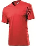 Stedman Classic V-Neck Men T-shirt Rot Baumwolle Medium Herren