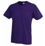 Stedman Classic V-Neck Men T-shirt Lila Baumwolle Small Herren