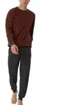 Schiesser Comfort Essentials Long Pyjamas Marine/Rot Baumwolle 48 Herren