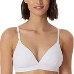 Schiesser BH Pure Rib Organic Cotton Soft Bra Wei&szlig; A 70 Damen