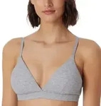 Schiesser BH Pure Rib Organic Cotton Soft Bra Grau A 70 Damen