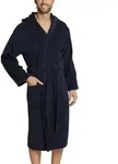 Schiesser Essentials Terry Cloth Bathrobe Marine Baumwolle Medium Herren