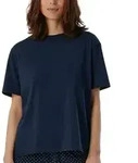 Schiesser Women Mix and Relax T-Shirt Dunkelblau Baumwolle 34 Damen
