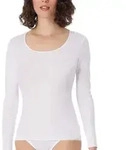 Schiesser Luxury Shirt Wei&szlig; Baumwolle 38 Damen