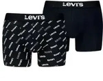 Levis 2P Logo Aop Boxer Brief Schwarz Baumwolle Medium Herren