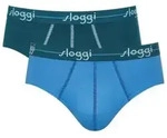 Sloggi 2P For Men Start Midi Blau/Hellblau Baumwolle Small Herren