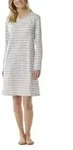Schiesser Women Longsleeve Nightdress Wei&szlig;/Grau Baumwolle 36 Damen