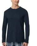 Schiesser Mix and Relax Long Sleeve Dunkelblau Baumwolle Small Herren