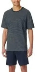 Schiesser Comfort Essentials Short Pyjama Dunkelblau Baumwolle Small Herren