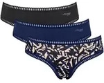 Sloggi 3P GO Crush Hipster Briefs Schwarz/Blau Baumwolle Small Damen