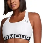 Under Armour BH Mid Branded Sport Bra Wei&szlig; Polyester Medium Damen