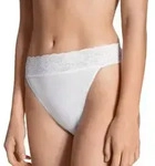 Calida Lycraspitze Tanga 21904 Wei&szlig; 001 Baumwolle 36-38 Damen