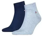 Tommy Hilfiger 2P Men Quarter Sock Blau/Hellblau Gr 39/42 Herren