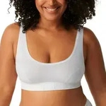Sloggi BH 2P Double Comfort Top Wei&szlig; Baumwolle 36 Damen