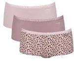 Sloggi 3P GO Crush Hipster Shorts Sand/Rosa Baumwolle Large Damen