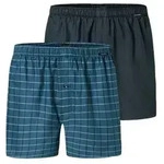 Schiesser 2P Boxershorts multipack Blau Baumwolle Small Herren