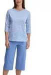 Calida Lovely Nights Capri Pyjama Hellblau Baumwolle Medium Damen