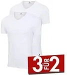 adidas 2P V-Neck Active Flex Cotton T-Shirt Wei&szlig; Baumwolle Small Herren