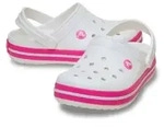 Crocs Crocband Clog Toddler Rosa/Wei&szlig; US C10 (EU 27-28) Kinder