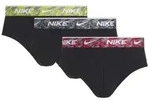 Nike 3P Everyday Essentials Cotton Stretch Hip Brief Rot/Grau Baumwolle X-Small
