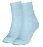 Tommy Hilfiger 2P Women Casual Short Sock Hellblau Gr 39/42 Damen