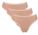 Sloggi 3P GO Crush High Leg Briefs Hellbraun Baumwolle Medium Damen