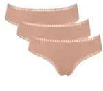 Sloggi 3P GO Crush Hipster Briefs Hellbraun Baumwolle Large Damen