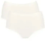 Sloggi 2P GO Sense High Waist Briefs Elfenbein Modal Small Damen