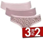 Sloggi 3P GO Crush Hipster Briefs Sand/Rosa Baumwolle Large Damen