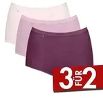 Sloggi 3P Basic Plus Maxi Colored Hellrosa Baumwolle 38 Damen