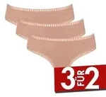 Sloggi 3P GO Crush Hipster Briefs Hellbraun Baumwolle X-Small Damen