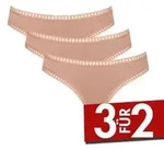 Sloggi 3P GO Crush Mini Briefs Hellbraun Baumwolle X-Small Damen