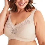 Swegmark BH Cotton Star Soft Bra Beige Baumwolle B 80 Damen