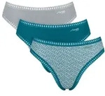 Sloggi 3P GO Crush High Leg Briefs T&uuml;rkis Muster Baumwolle Small Damen