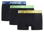 Nike 3P Everyday Essentials Micro Trunks Schwarz/Gr&uuml;n Nylon Small Herren