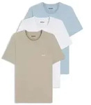 BOSS 3P Classic Crew Neck T Shirt Wei&szlig;/Hellblau Baumwolle Medium Herren