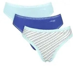 Sloggi 3P GO Crush High Leg Briefs Blau Muster Baumwolle Small Damen