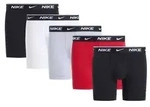 Nike 5P Essentials Cotton Stretch Boxers Schwarz/Grau/Rot Baumwolle Small Herren