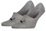 Puma 2P Unisex Mid Cut Footie Socks Grau Gr 35/38