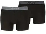 Levis 2P Men Twill Boxer Brief Schwarz/Grau Baumwolle Large Herren