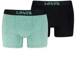 Levis 2P Men Optical Illussion Boxer Brief Schwarz/Mint Baumwolle Large Herren