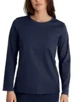Calida Favourites Sleep Cotton Shirt Long-Sleeve Marine Baumwolle Large Damen