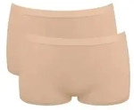 Sloggi 2P GO Sense Shorts Beige Modal Small Damen