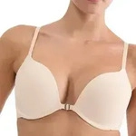 Triumph BH Pure Micro Push Up Bra With Front Closure Beige A 70 Damen