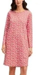 Calida Ornament Nights Long Sleeve Nightdress Rot Muster Baumwolle Large Damen