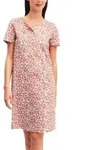 Calida Flower Nights Short Sleeve Sleepshirt Lachsrosa Baumwolle X-Small Damen