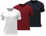 BOSS 3P Classic Regular Fit Crew Neck T-Shirt Rot/Blau Baumwolle Medium Herren